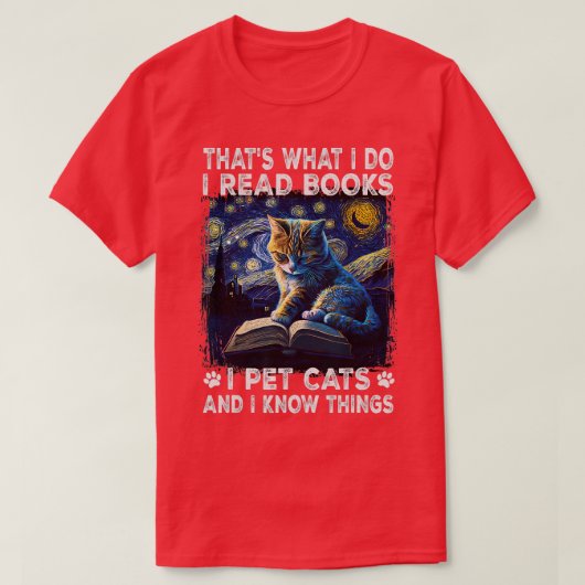 猫を読飼う本を書いてるし知ってるからn tシャツ (デザイン正面)