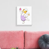 猫を調理師として料理エプロン&マフィン キャンバスプリント (インサイチュ (リビング))