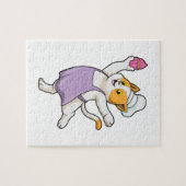 猫を調理師として料理エプロン&マフィン ジグソーパズル (横)