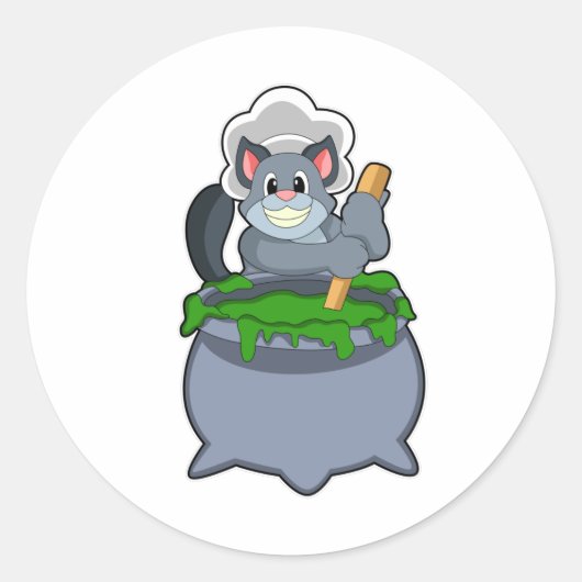 猫を調理師として魔法 ラウンドシール (正面)