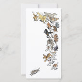 猫を追う犬 サンキューカード (正面)