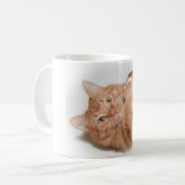 猫を遊ぶこと コーヒーマグカップ (正面左)