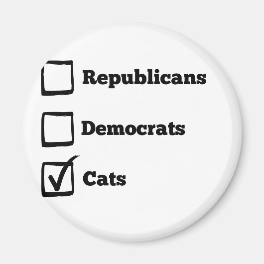 猫を選べ!政治選挙キャットプリント マグネット (正面)