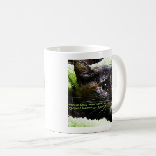 猫を避けて欲しい コーヒーマグカップ (正面右)