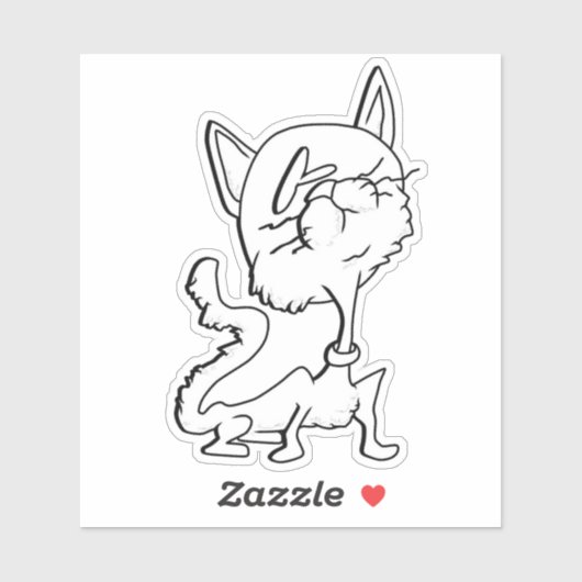 猫を間抜けくすぐる2 シール (シート)