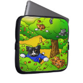 猫を隠して探す ラップトップスリーブ (正面右)