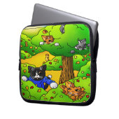 猫を隠して探す ラップトップスリーブ (正面左)