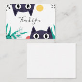 猫を隠すありがとう ノートカード (正面/裏面)