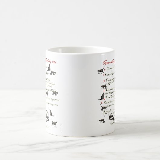 猫を集めることの穏やかな芸術のノート コーヒーマグカップ (中央)