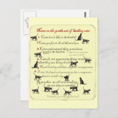 猫を集めることの穏やかな芸術のノート ポストカード (正面/裏面)