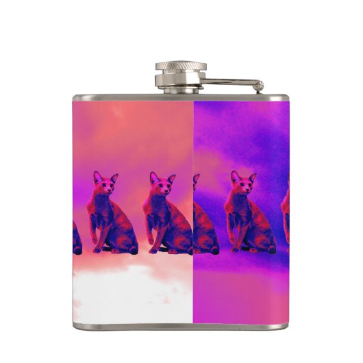 猫を雨が降ること フラスク (裏面)