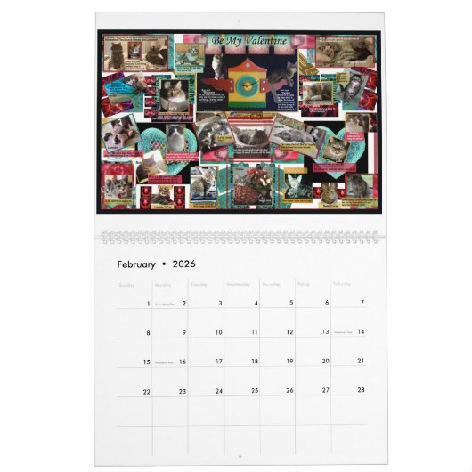 猫を飛んで2016の報酬のカレンダーを救助して下さい カレンダー (2月 2026)