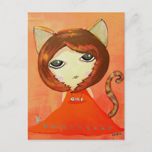 猫を飼いたい気分で ポストカード (正面)