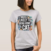 🐱猫を飼いだしやすい | キャットママパパ Tシャツ (正面)