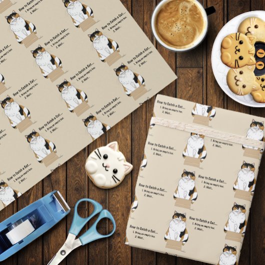 猫を飼う方法 ラッピングペーパー