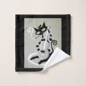 猫を飼う バスタオルセット (ウォッシュタオル)