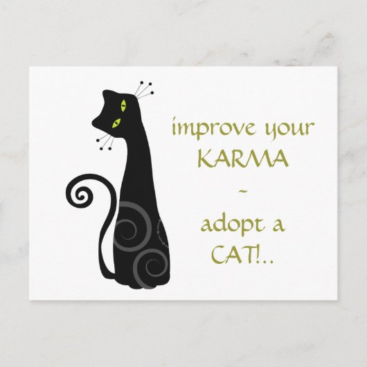 猫を飼う ポストカード (正面)