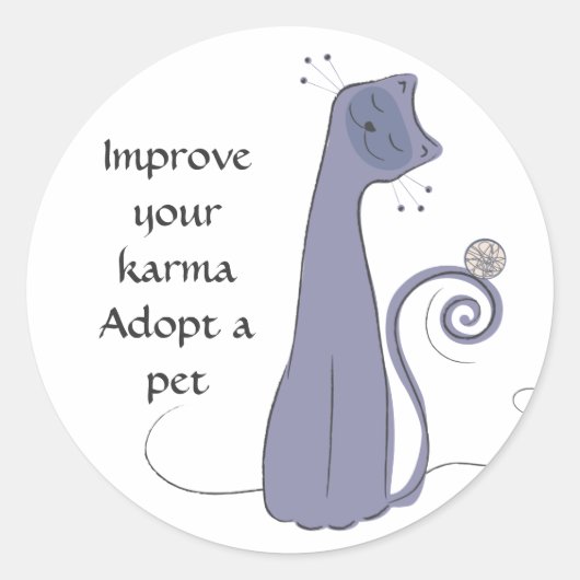 猫を飼う ラウンドシール (正面)