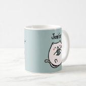 猫を飼う 編み物をする 眠る コーヒーマグ コーヒーマグカップ (正面右)