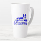 猫を飼おもしろいい、恋人に対して不機嫌な猫ミーム カフェラテマグ (右アングル)