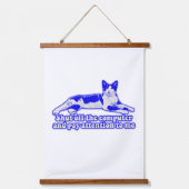 猫を飼おもしろいい、恋人に対して不機嫌な猫ミーム 吊り下げ型タペストリー (正面)