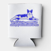 猫を飼おもしろいい、恋人に対して不機嫌な猫ミーム 缶クーラー (正面)