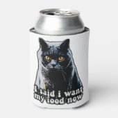 猫を飼おもしろいい、恋人に対して不機嫌な猫ミーム 缶クーラー (缶正面)