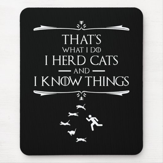 猫を飼っていて、知っているから マウスパッド (正面)