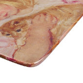 猫を飼っているサラ(by Mary Cassatt) カッティングボード (角)