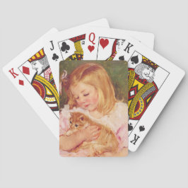 猫を飼っているサラ(by Mary Cassatt) トランプ