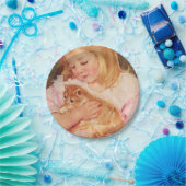 猫を飼っているサラ(by Mary Cassatt) ペーパープレート (パーティー)