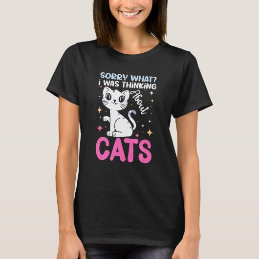 猫を飼っている人のための女性猫アクセサリー Tシャツ (正面)