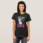 猫を飼っている人のための女性猫アクセサリー Tシャツ (正面フル)