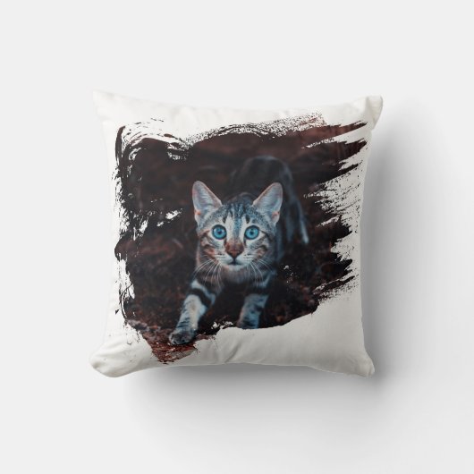 猫を飼っている人への美しい贈り物 クッション (正面)