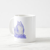 猫を飼っている人や子猫を飼っている人の気難しい猫ミーム コーヒーマグカップ (正面左)