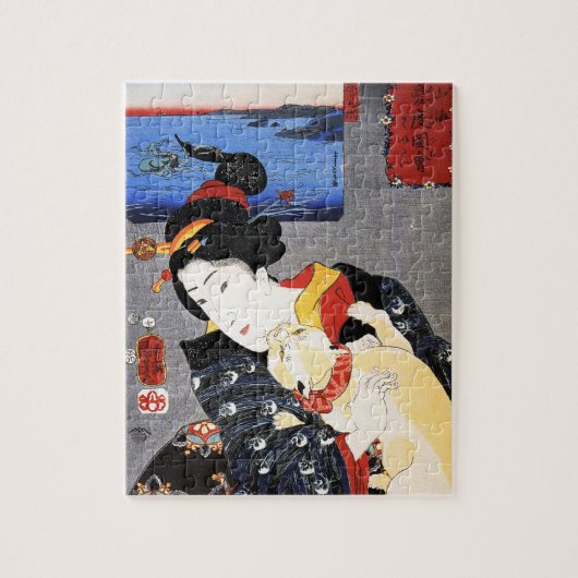 猫を飼っている人 ジグソーパズル (縦)