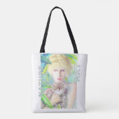 猫を飼っている女の子 トートバッグ (裏面)