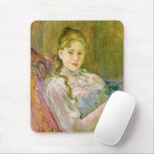猫を飼っている女の子(by Berthe Morisot) マウスパッド (マウス)