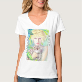 猫を飼っている女の子 Tシャツ