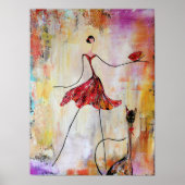 猫を飼っている女性 ポスター (正面)