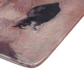 猫を飼っている女性(by Edouard Manet) カッティングボード (角)