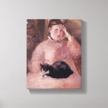 猫を飼っている女性(by Edouard Manet)