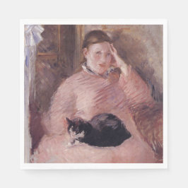 猫を飼っている女性(by Edouard Manet) スタンダードランチョンナプキン
