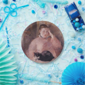 猫を飼っている女性(by Edouard Manet) ペーパープレート (パーティー)