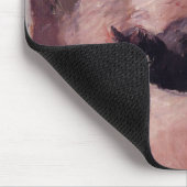 猫を飼っている女性(by Edouard Manet) マウスパッド (コーナー)