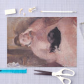 猫を飼っている女性(by Edouard Manet) 薄葉紙 (クラフト)