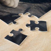 猫を飼っている犬。 ジグソーパズル (側面)