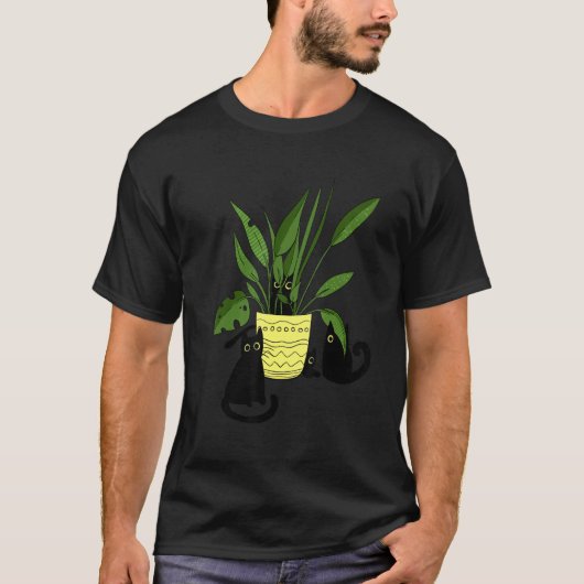 猫を飼っている猫たち Tシャツ (正面)