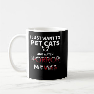 猫を飼ってホラー映画を見たい コーヒーマグカップ
