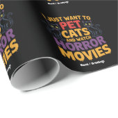 猫を飼ってホラー映画を見たい ラッピングペーパー (ロールコーナー)